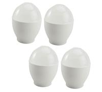 Cabilock Taza Blanco Cocinar 4 Piezas Pp para Huevos para Microondas | Lekue Huevos Microondas, Horno Seguro y Apto para Microondas, Preparación Rápida de Desayuno