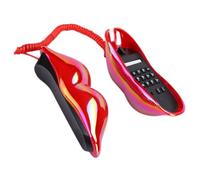 Cabilock Teléfono Estético Labios Rojos, Adorno Original de Sobremesa en ABS, Ligero, Adecuado para Ambientación del Hogar y Mesa