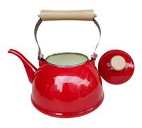 Cabilock Tetera Esmaltada de 1.4l para Inducción y Vitrocerámica, Resistente al Óxido y Fácil de Usar, Adecuado para Mesa de Té o Casa de Té Profesional Color Aleatorio