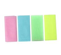 Cabilock Toallas De Baño Exfoliantes 4 Piezas Para Ducha, Depurador Corporal De Nailon Suave, Tamaño Largo, Para Piel Sensible, Uso En Hoteles y Camping, Diseño Anilla Para Colgar