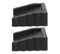 Cabilock Tope de Puerta Bidireccional Negro 2 Unidades, Cuña de Goma Multifunción Antirayaduras para Puertas Pequeñas, Protección contra Pellizcos y Cierre Brusco en Interiores y