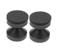 Cabilock Topes De Cabecero Ajustables Pequeños 4,2-4,7 Cm De Plástico Negro Estabilizador De Cabecera Antirruido Para Dormitorios y Hoteles Pack 2 Piezas