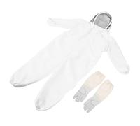 Cabilock Traje de Apicultor con Guantes para Uso Profesional en Primavera, Material Resistente de Hilo de Poliéster y Protección Completa para Apicultura