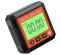 Cabilock Transportador de Ángulos Digital Portátil Inclinómetro Electrónico Pantalla LCD Retroiluminada Regla de Nivel Compacta y Ligera Herramienta Versátil para Carpintería y