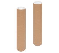 Cabilock Tubo de Almacenamiento para Carteles y Documentos, 2 Unidades, Tubo de Envío Resistente con Tapas, Diámetro 7,6 Cm X 30 Cm, Estuche para Transporte de Obras de Arte y Pósters