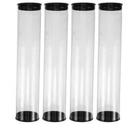 Cabilock Tubos Transparentes para Balones de Golf de Plástico con Tapa Estuche Organizador Cilíndrico Portátil de 5 Bolas 22X45 CM Protección Anti-Rodamiento para Uso en Campo y