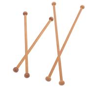 Cabilock Varillas de Madera para Colgar Tapices 4 Piezas, Postes de Tapiz Redondos Color Sándalo, Accesorios para Macramé y Móviles, para Decoración de Pared, Uso en Hogar y Oficina