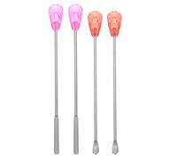 Cabilock Varillas para Mezclar Pigmentos 4 Piezas de Acero Inoxidable, Cucharas Agitadoras para Micropigmentación y Tatuajes, Herramientas Prácticas para Reutilizable Color Aleatorio