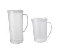 Cabilock Vasos Medidores De Plástico 550ml y 800ml Jarras Con Material Plástico Aptas Para Microondas Adecuado Para Desayuno y Café Set De 2 Piezas