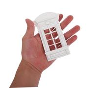 Cabilock Ventana Miniatura para Casa de Muñecas Marco de Plástico Europeo con Columnas Romanas y Insignias Accesorios DIY para Decoración y Renovación para Coleccionistas y Proyectos