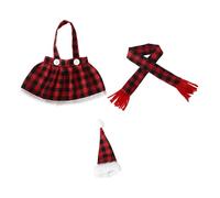 Cabilock Vestido Bufanda y Sombrero Cuadros para Decorar el Hogar de Fundas para Botellas de Vino Tinto Traje Navideño para Vino