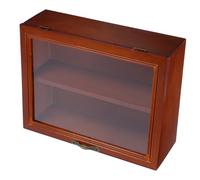 Cabilock Vitrina Expositora de Madera Maciza con Puerta Acrílica Organizador y Soporte para Figuras Estante para Colección y Almacenamiento Pequeño Diseño Vintage para Escritorio o Pared