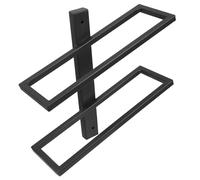 Cabilock Wall Mounted Iron Wine Rack Cast Iron Bracket with Slots Space Saving Wine Bottle Holder For Kitchen Home Bar Sturdy and Secure Wall Organizer