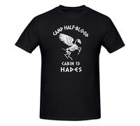 Cabin 13 Camp Half Blood Skeleton Hades Percy Jackson Olympians Boy Shirt T-Shirt Black M