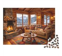 Cabin Interior 1000 Piece Puzzle Recycled Warm Rural Life Senior Puzzle Accesorios para Juego de Fiesta Desarrolla la Inteligencia de los Niños Educational Fun 52x38cm/1000pcs