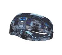 Cabin of The Future - Banda deportiva decorativa para el sudor, transpirable, suave y absorbe el sudor, hecha de 100% poliéster