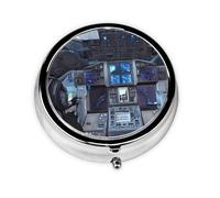 Cabin of The Future- Pastillero de 3 compartimentos, una caja de medicamentos portátil que contiene vitaminas, medicamentos, aceite de pescado y suplementos.