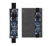 Cabin of The Future - Soporte ajustable de piel para bolígrafos, cuadernos, calendarios, tableta, banda elástica, marcapáginas y soporte para lápices