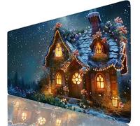 Cabina Alfombrilla Ratón XXL 80x40 cm Mouse Pad Grande Gaming Cielo Estrellado Alfombrilla Escritorio Antideslizante, Protector de Mesa para Ordenador y Teclado, Bordes Cosidos, Oficina, Regalo W6-559