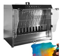 Cabina de aerografía para mesa de manualidades, cabina de pulverización tipo cascada con luz LED de 3 colores, cabina de pintura para pasatiempos de 6000K con cortina de agua,kit profesional de cabina