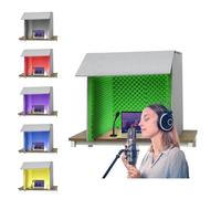 Cabina De Aislamiento Vocal Portátil, Cubierta Insonorizada De Escritorio, Aislamiento De Ruido Externo, Estable Y Duradera For Hogares Oficinas Y Estudios De Grabación(Green,60x60x60cm)