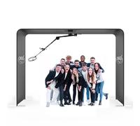 Cabina De Cámara Giratoria 360 Automática, Máquina De Fotomatón Sky 360, Control De Aplicación, Logotipo Personalizado Gratuito, Fotomatón De Cámara Lenta 360 Superior For 7-15 Personas(with Stand)