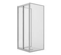 CABINA DE DUCHA A 3 LADOS 70X70X70 SALOON 2 PUERTAS BATIENTES H185 TRANSPARENTE