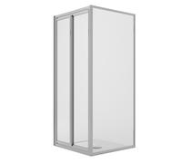 CABINA DE DUCHA A SALOON EN ÁNGULO DOBLE PUERTA BATIENTE VIDRIO CRISTAL H198