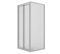 CABINA DE DUCHA A SALOON EN ÁNGULO DOBLE PUERTA BATIENTE VIDRIO CRISTAL H198