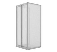 CABINA DE DUCHA TRES LADOS 90X80X90CM SALOON 2 PUERTAS BATIENTES H198 OPACO
