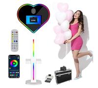 Cabina de fotos con pantalla táctil, mini impresora, cámara y mando a distancia, incluye tira de luz RGB para bodas y fiestas