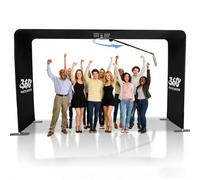 Cabina de fotos de 360 grados, plataforma de selfie de cámara giratoria automática con anillo de luz LED, cabina de video giratoria de cuerpo completo para grupos