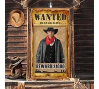 Cabina de Fotos de Búsqueda del Oeste, 165x90cm Marcos para Selfies Accesorio Fotomatón de West Wanted para Suministros para Sesiones Fotográficas de Fiestas Rústicas de Vaqueros