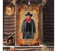 Cabina de Fotos de Búsqueda del Oeste, Accesorio Fotográfico con Póster de Se Busca Decoraciones para Fiestas de Vaqueros del Oeste para Suministros para Fiestas Rústicas del Salvaje Oeste