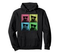 Cabina de Fotos Divertida para Amantes del Lagarto del Arte Pop con Cresta Sudadera con Capucha