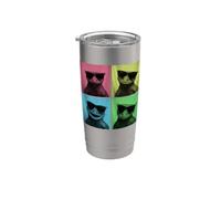 Cabina de fotos divertida para amantes del lagarto del arte pop con cresta Vaso térmico de acero inoxidable de doble pared