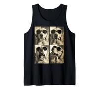 Cabina de Fotos Retro Canina Golden Retriever con Perros geniales Camiseta sin Mangas