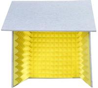cabina de grabación de sobremesa, Cabina de grabación portátil, cabina aislamiento acústico, for filtrar voces, espuma absorbente alta densidad, en estudio(Yellow)