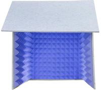 cabina de grabación de sobremesa, Cabina de grabación portátil, cabina aislamiento acústico, for filtrar voces, espuma absorbente alta densidad, en estudio(Blue)