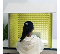 cabina de grabación de sobremesa, Cabina vocal portátil for grabación de sonido, equipo estudio, protector micrófono for podcasts, canto, videojuegos y retransmisiones(Yellow)