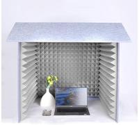 cabina de grabación de sobremesa, Cubo de espuma for cabina micrófono, aislamiento acústico for salas estudio grabación audio(Gris)