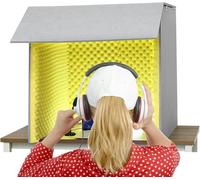 cabina de grabación de sobremesa, Equipo de grabación portátil con cabina sonido, sala aislamiento acústico for estudio en casa, cubo espuma for micrófono, for audio calidad(Yellow)