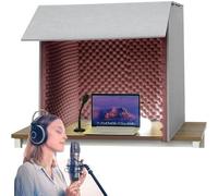 Cabina de grabación insonorizada con espuma de alta densidad, escudo absorbente vocal portátil para podcasting y voces en off
