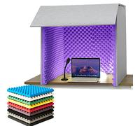 Cabina de grabación vocal insonorizada, caja de aislamiento portátil con paneles de espuma que absorben el sonido para grabación y locuciones