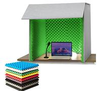 Cabina de grabación vocal insonorizada, caja de aislamiento portátil con paneles de espuma que absorben el sonido para grabación y locuciones