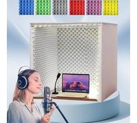 Cabina de Grabación Vocal Portátil Caja portátil de grabación de sonido vocal Escudo Absorbente de Voz, Espuma Absorb y para Estudio, Gaming, Podcasting