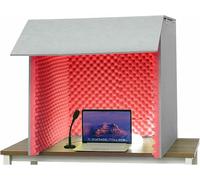 Cabina de grabación vocal portátil, cubierta insonorizada de escritorio, escudo absorbente de sonido para estudio en casa, caja de grabación vocal hecha a sí misma