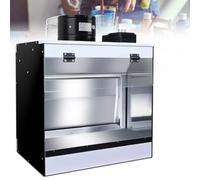 Cabina de pintura con cascada, kit de cabina de pintura con aerógrafo con cortina de agua que extrae el aire, iluminación LED, cabina de pintura portátil para modelos, manualidades, pasteles,40x50cm