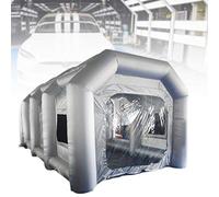 Cabina de pintura inflable de 4/8 m, moderna cabina de pulverización, tienda de campaña, cabina de pintura, para la pintura del coche, tienda gris (4 x 2,5 x 2,2 m)