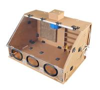 Cabina de pulverización de aerógrafo con ventilador de escape y luz LED para modelo, arte y pintura artesanal